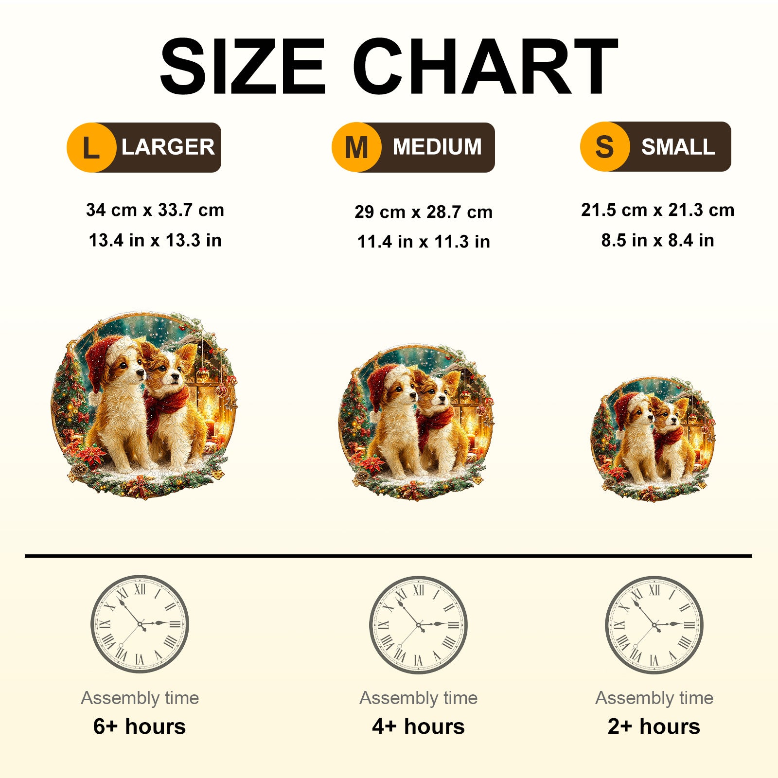 Christmas Puppy Mix Wooden Jigsaw Puzzle