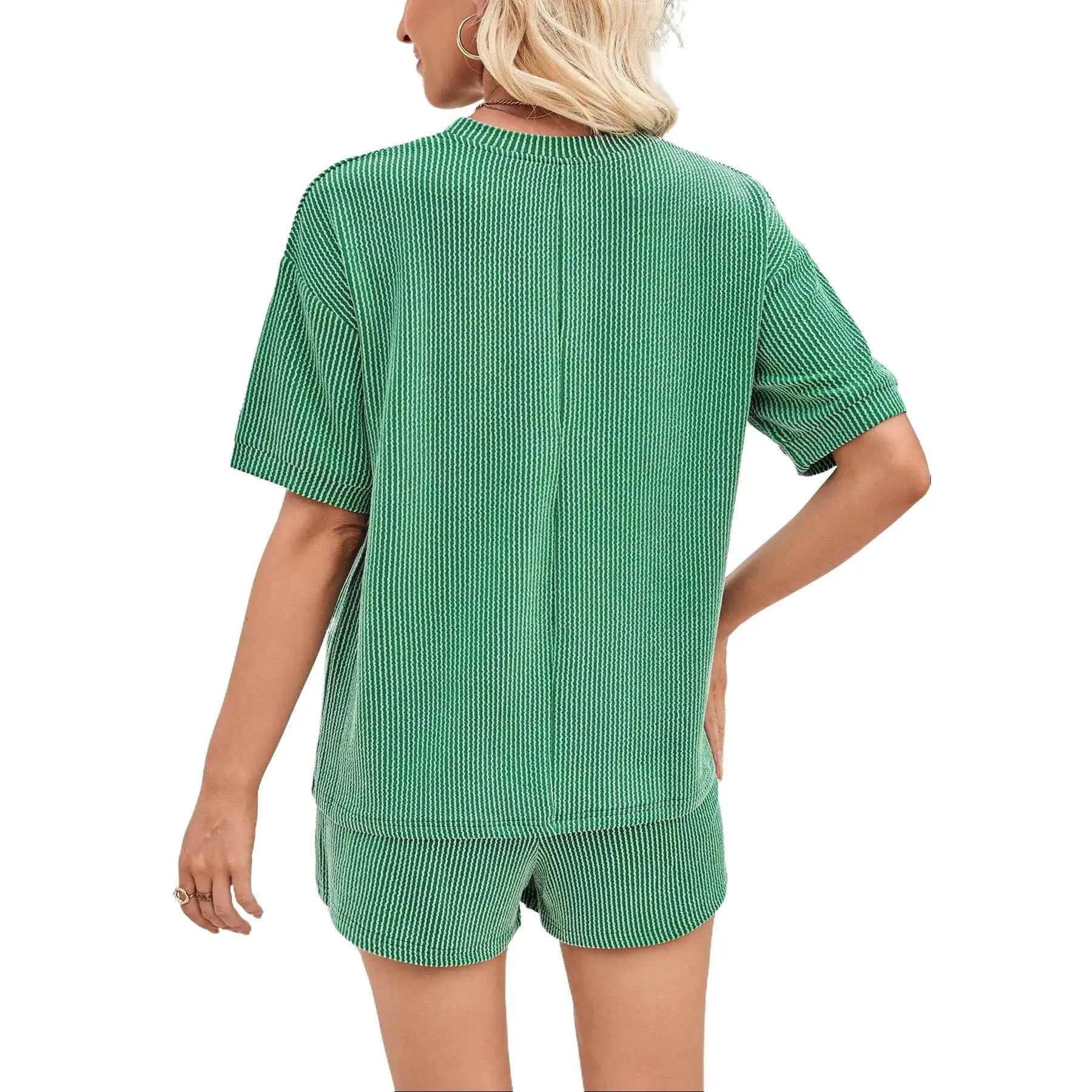 Lounge Sets for Women 2 Piece Outfits Short Sleeve Top and Shorts Pajama Sets Tracksuit Sweatsuits