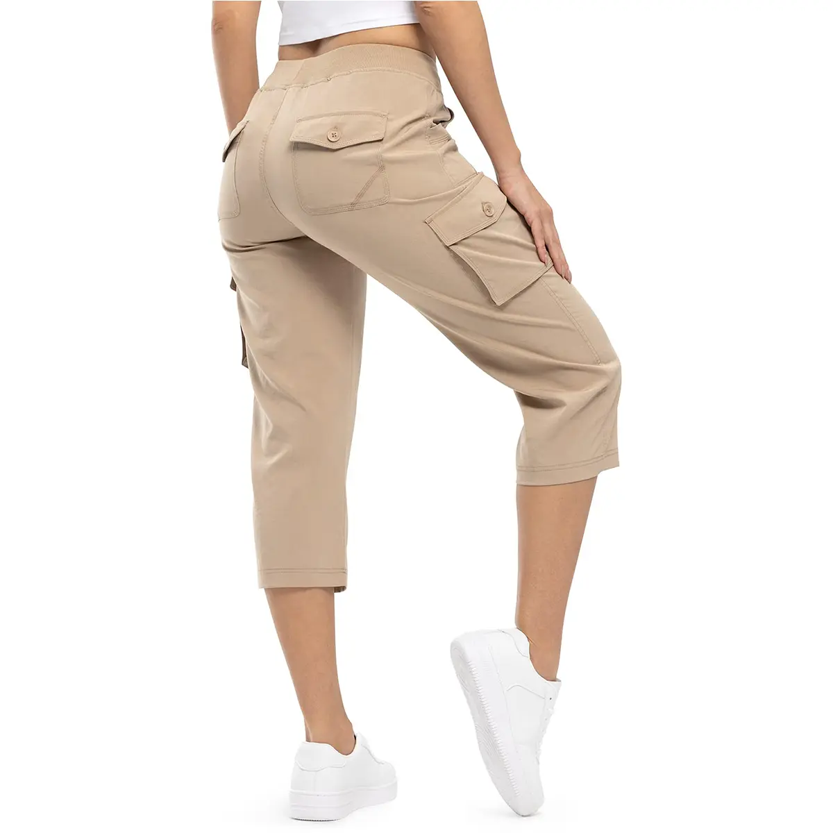 Women's Cargo Pants Plus Size Outdoor Lightweight Capris Casual