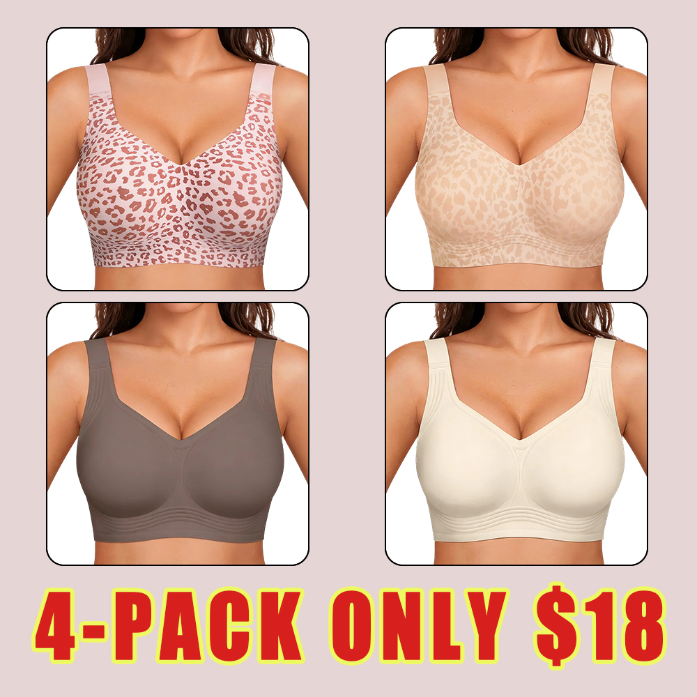 Women Jelly Wireless Womens Comfortable Wireless Bras Push Up Bralettes Seamless Tshirts Bras Deep V Everyday Bras