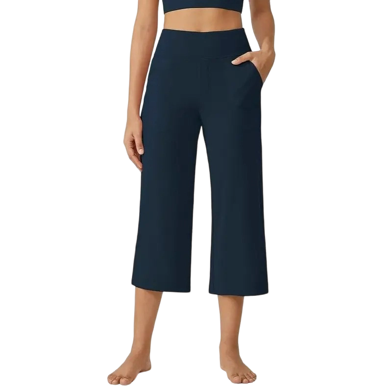 Capri Pants for Women Wide Leg Yoga Dress Cropped Pants Capri Leggings with Pockets for Casual Summer