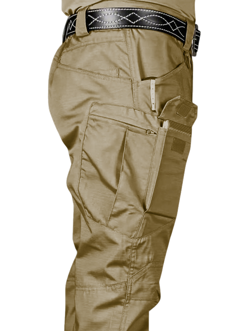 Men's Waterproof Cargo Pants – Multi-Pocket, Regular Fit Outdoor Trousers