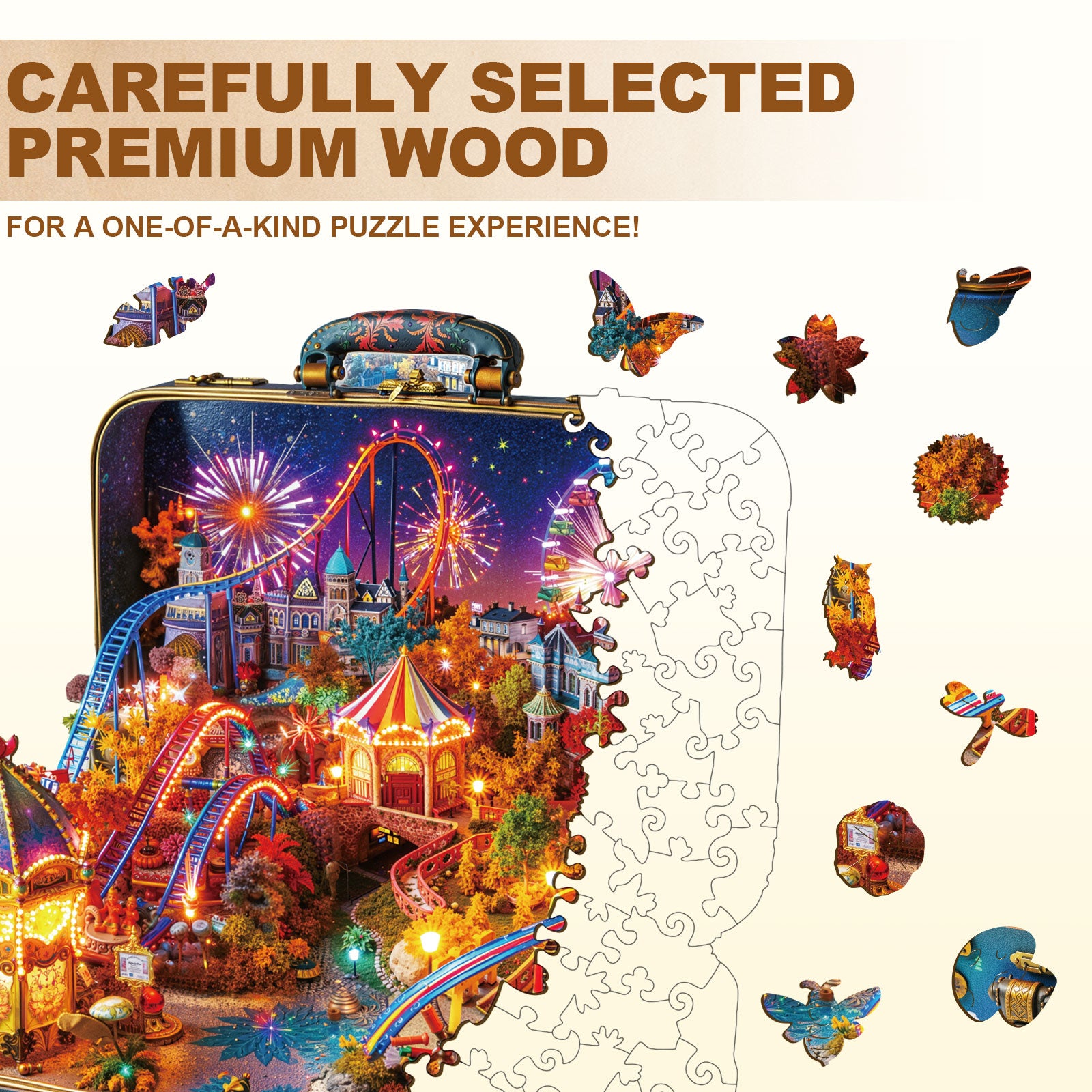 Neon Playground Wooden Jigsaw Puzzle