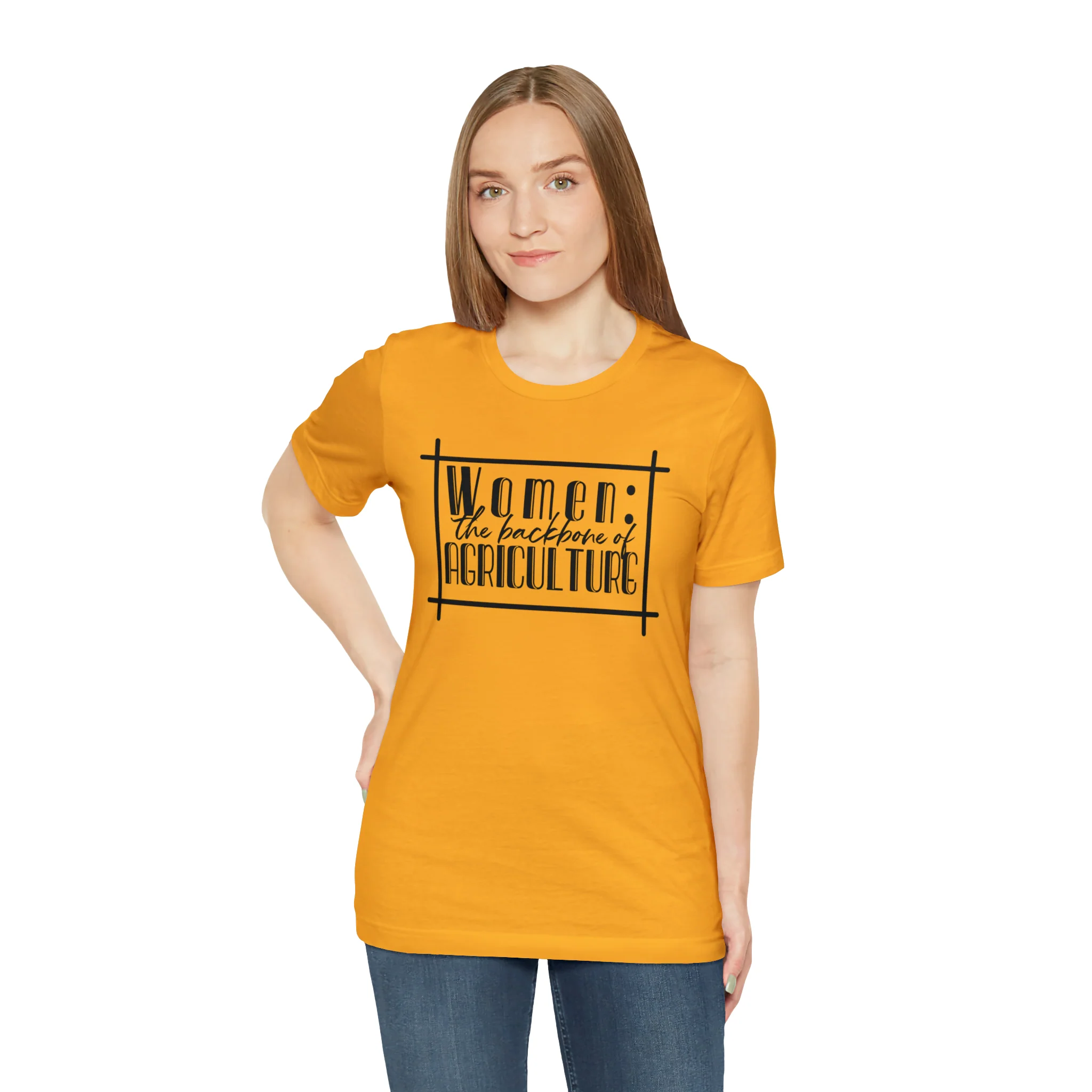 Women: The Backbone of Ag Unisex Jersey Short Sleeve Tee