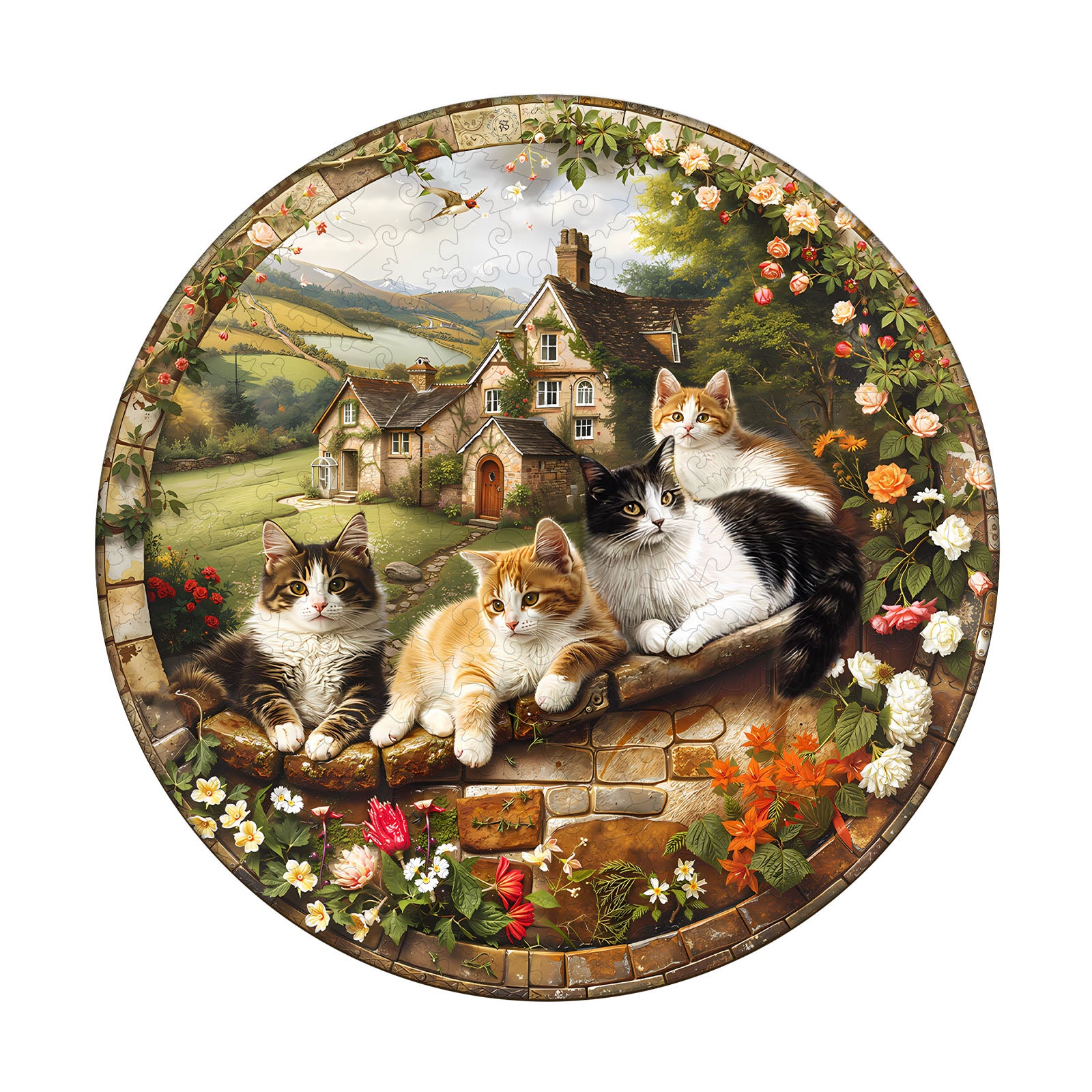 Kitten Manor Wooden Jigsaw Puzzle