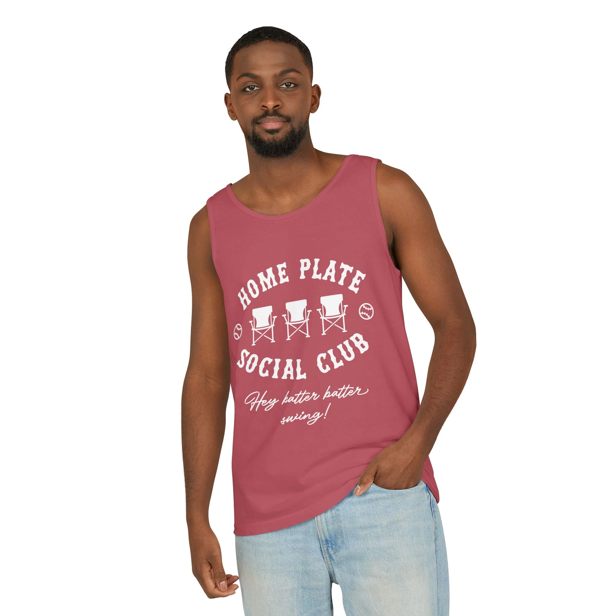 Home Plate Social Club Comfort Color Unisex Garment-Dyed Tank Top