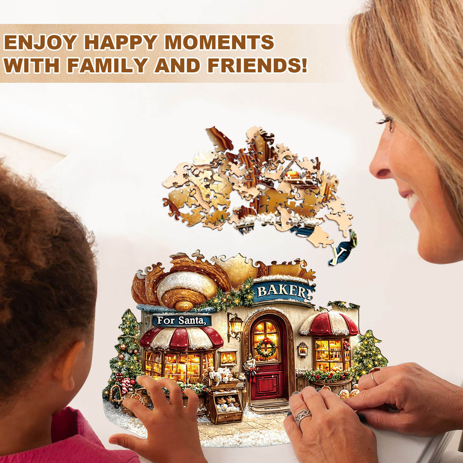 Christmas Bakery Wooden Jigsaw Puzzle