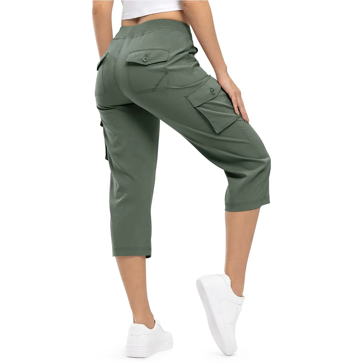 Women's Cargo Pants Plus Size Outdoor Lightweight Capris Casual