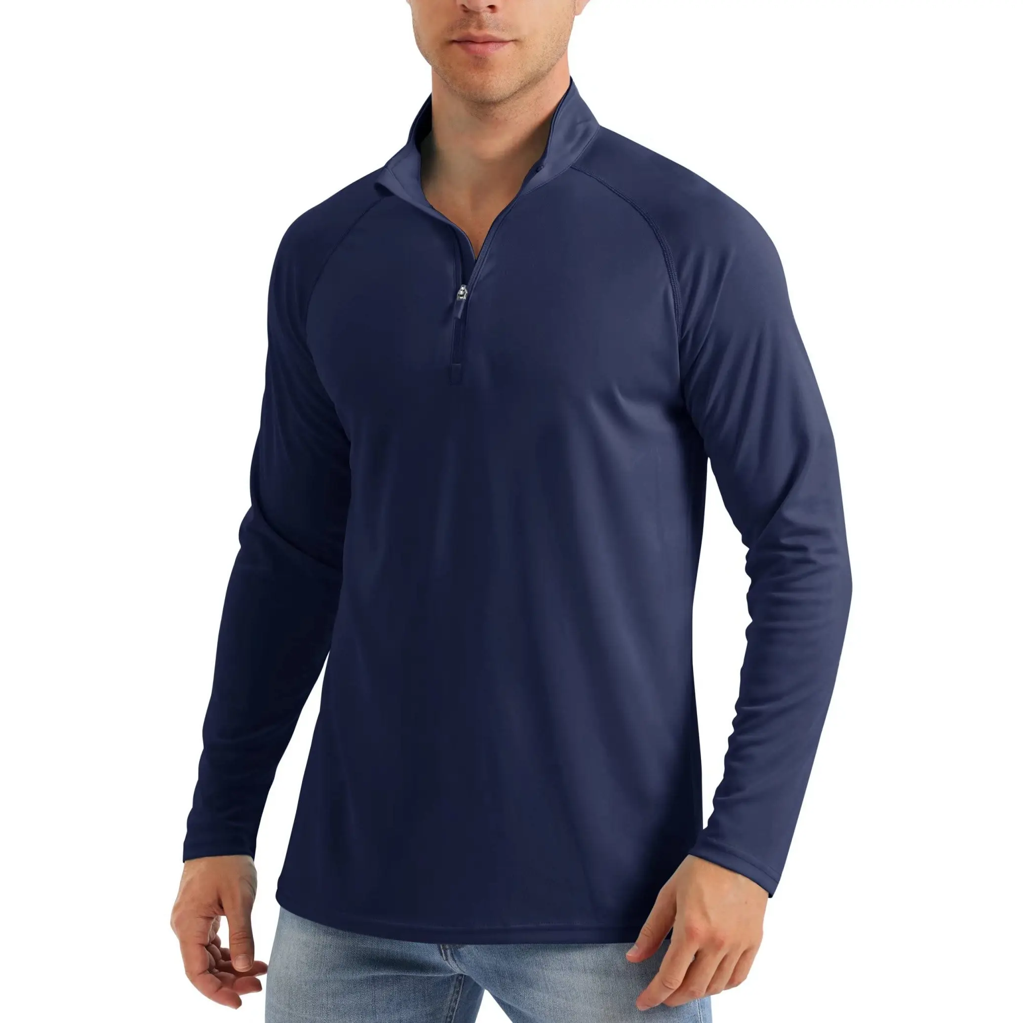 Men's 1/4 Zip Shirt UPF 50+ Quick Dry Lightweight Long Sleeve