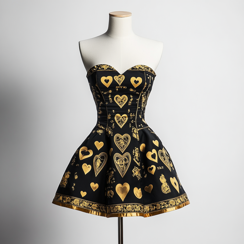 Summer original design magician theme hot stamping dress 5fea