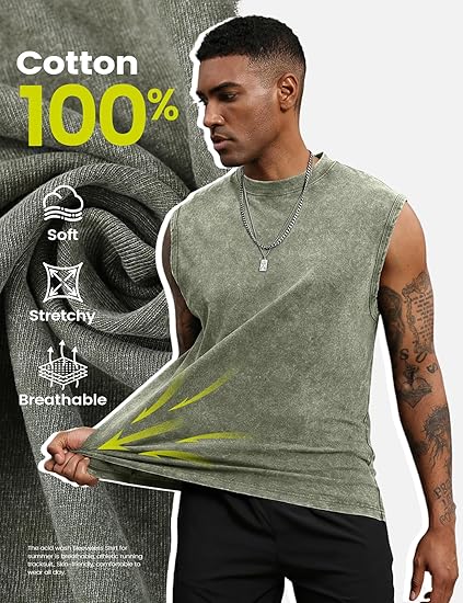 Vintage Acid Wash Muscle Tank