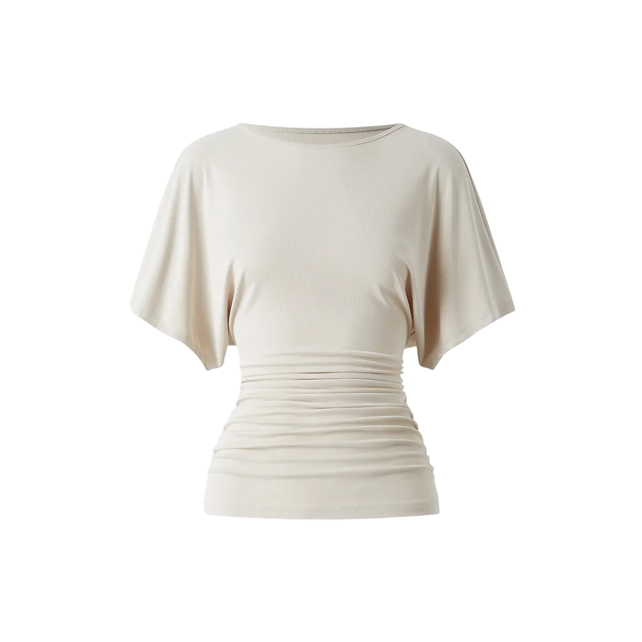 ✨Effortless Ruched Side Batwing Sleeve Top