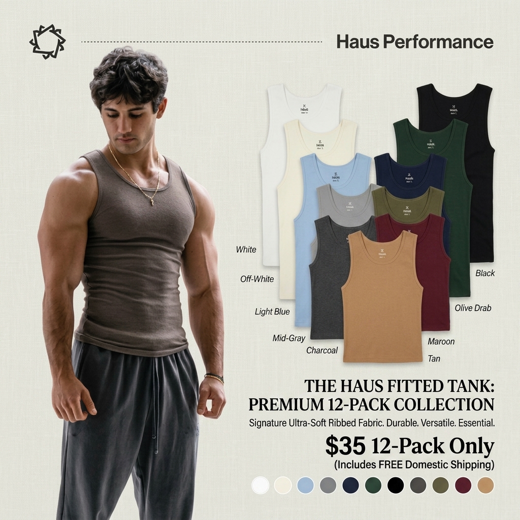 Men's Ultra-Soft Cotton Fitted Tank Top