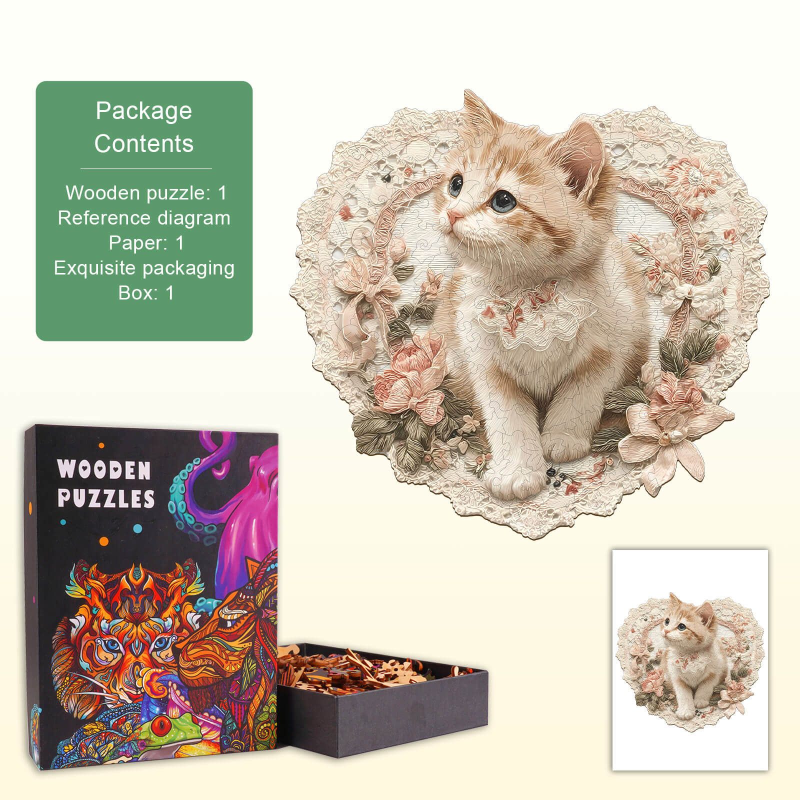 Lace Whispers Wooden Jigsaw Puzzle