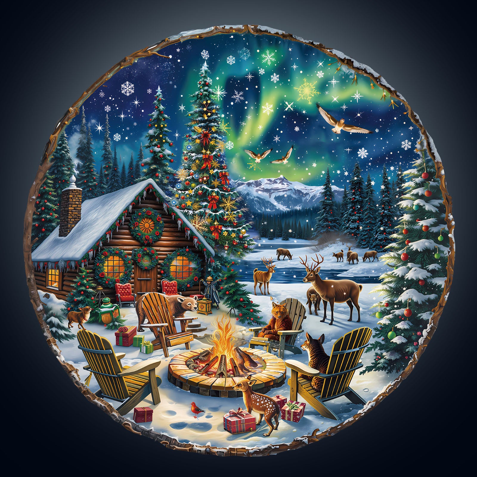 Aurora Christmas Eve Wooden Jigsaw Puzzle