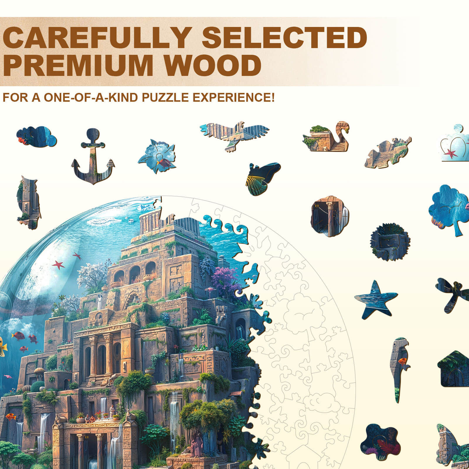 Underwater Sky Garden Wooden Jigsaw Puzzle