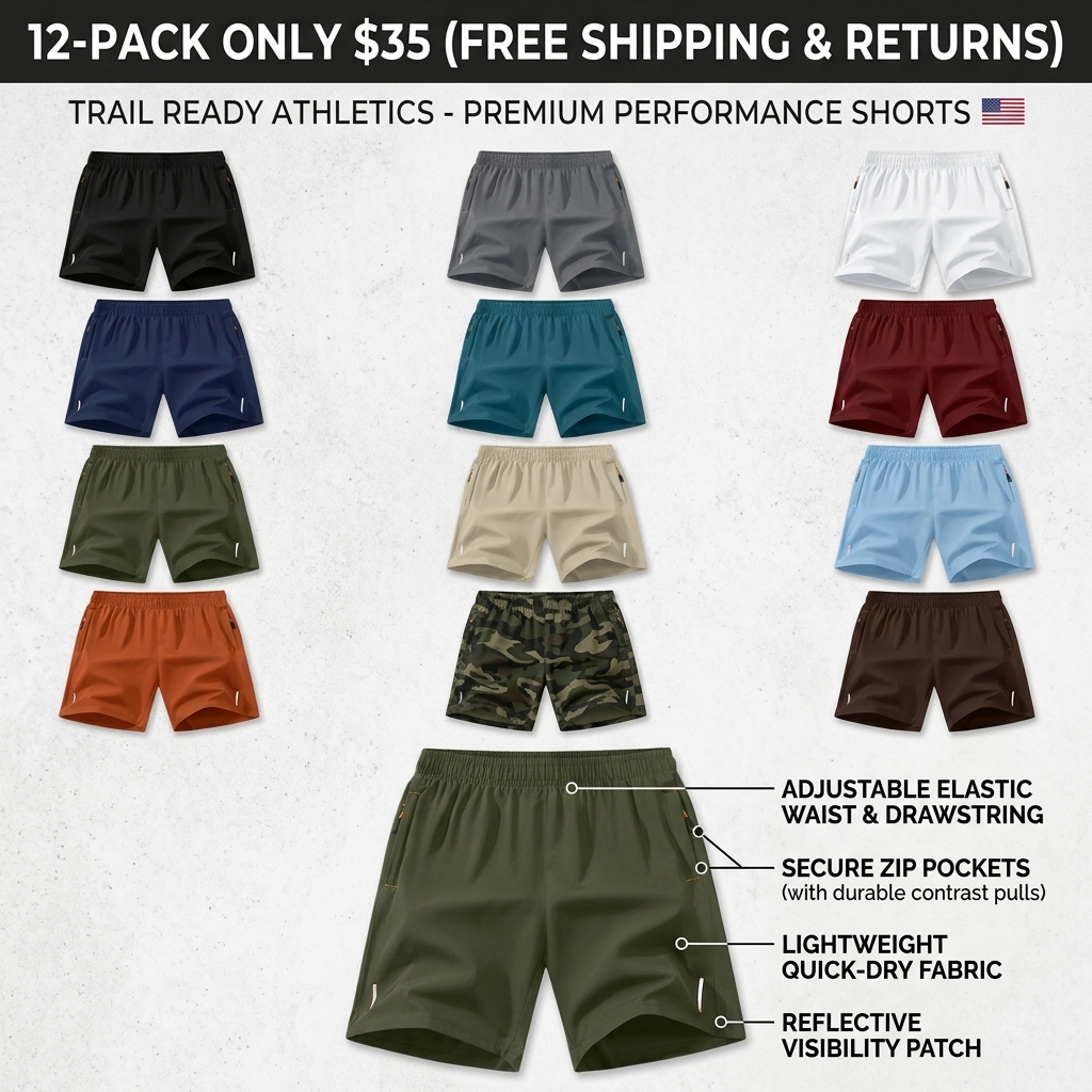 🌴🌴🌴Men's Breathable 3/4-Length Cargo Shorts with Zipper Pockets