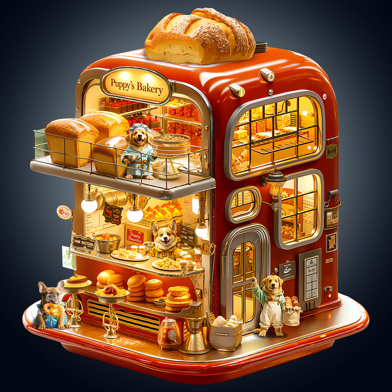 Puppy's Bakery Wooden Jigsaw Puzzle