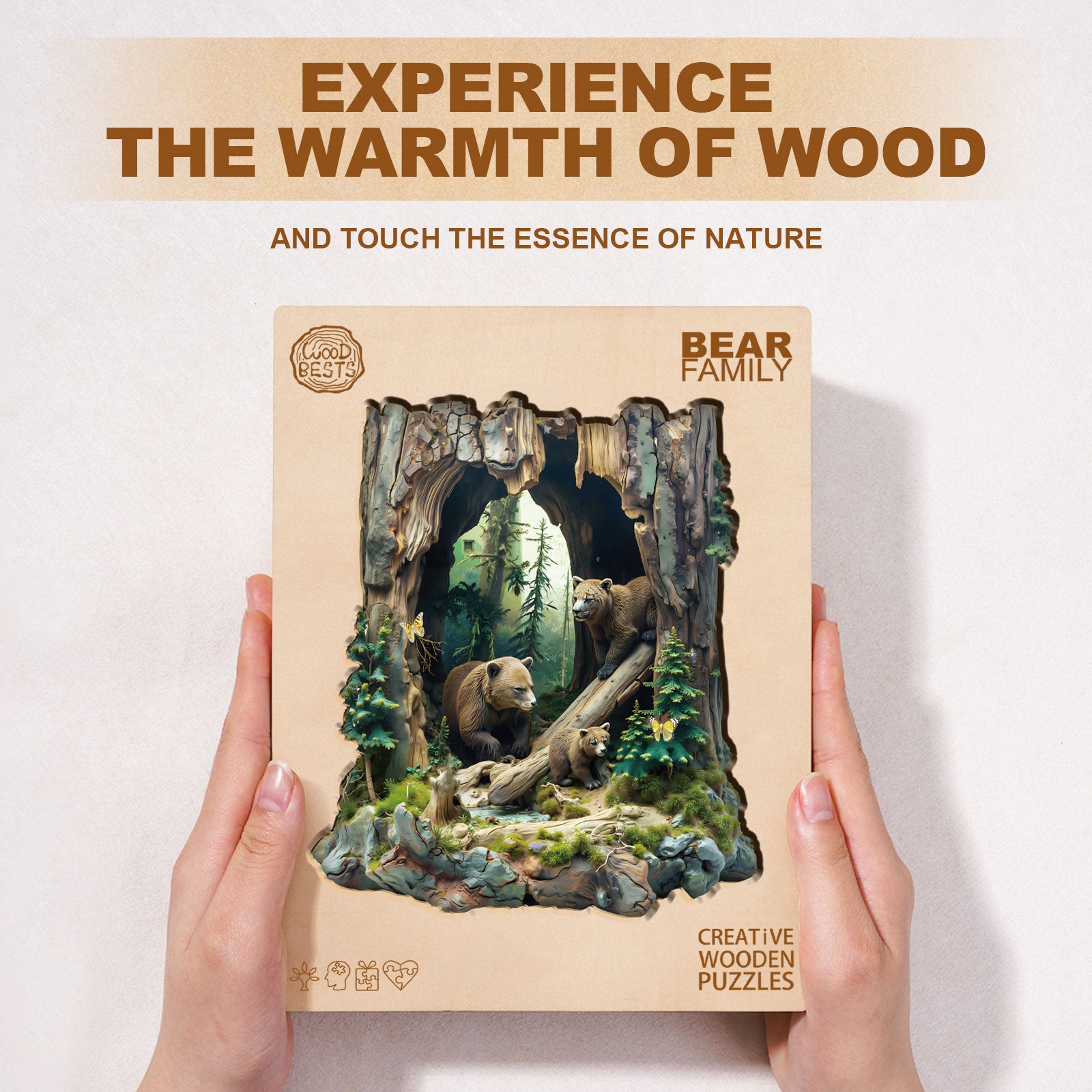 Bear Family Wooden Jigsaw Puzzle