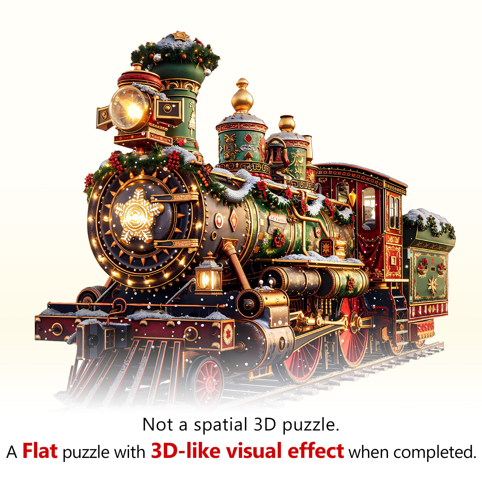 Christmas Mechanical Train-1 Wooden Jigsaw Puzzle