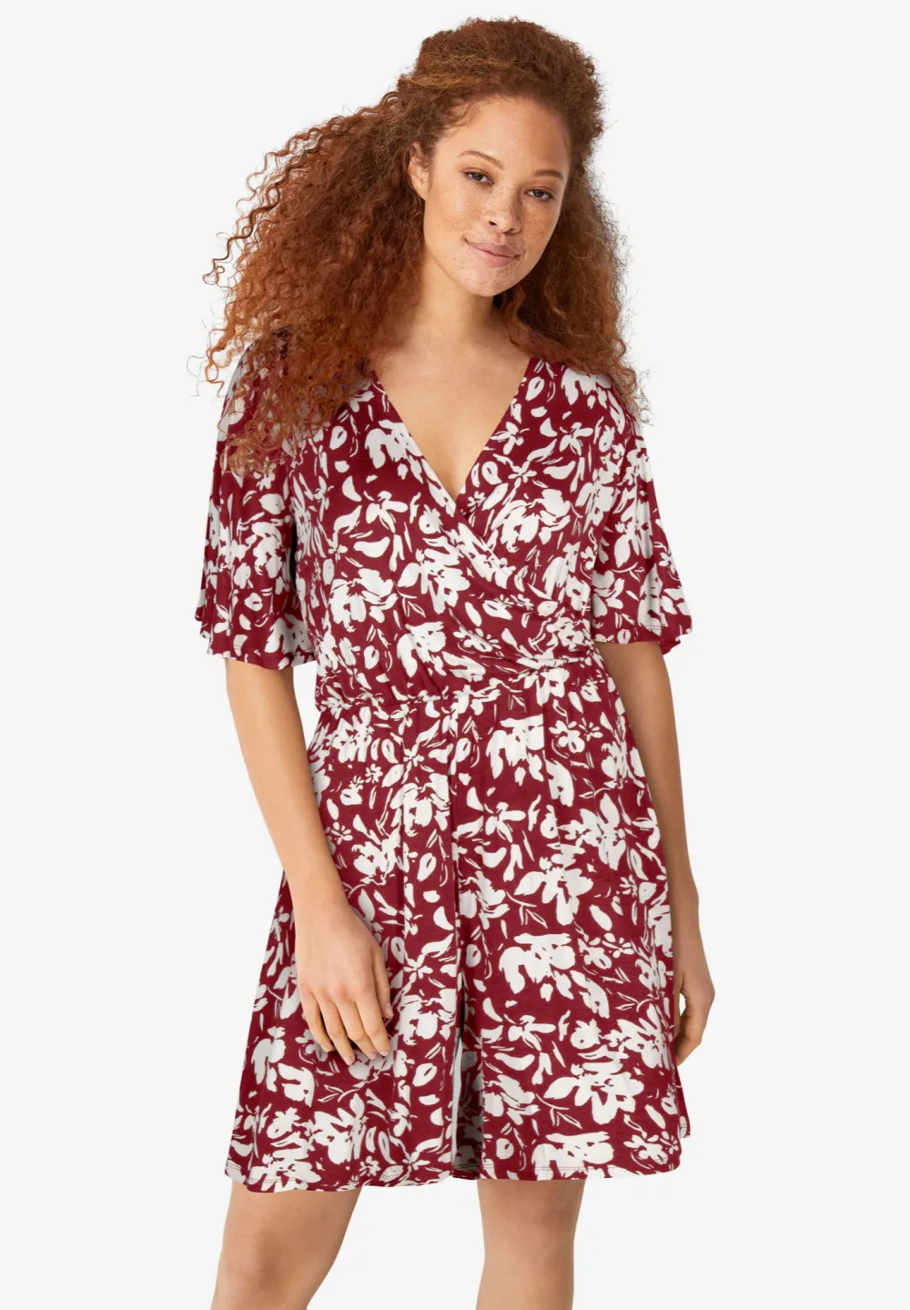 Flutter Sleeve Surplice Romper