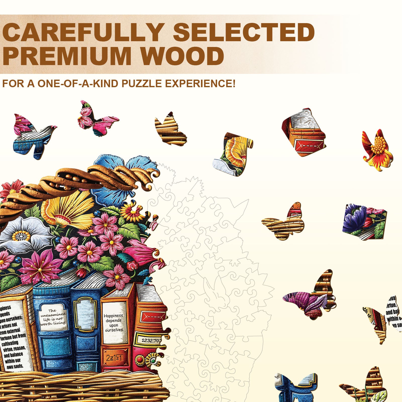 Basket of Knowledge Wooden Jigsaw Puzzle