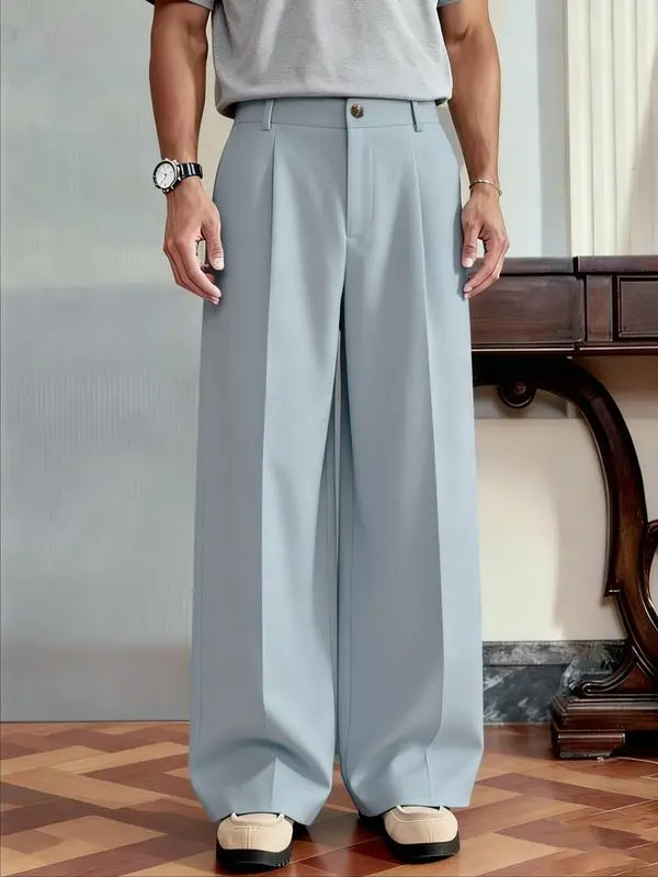Versatile Wide-Leg Pants with Unique Buttons, Perfect for Daily & Party Wear