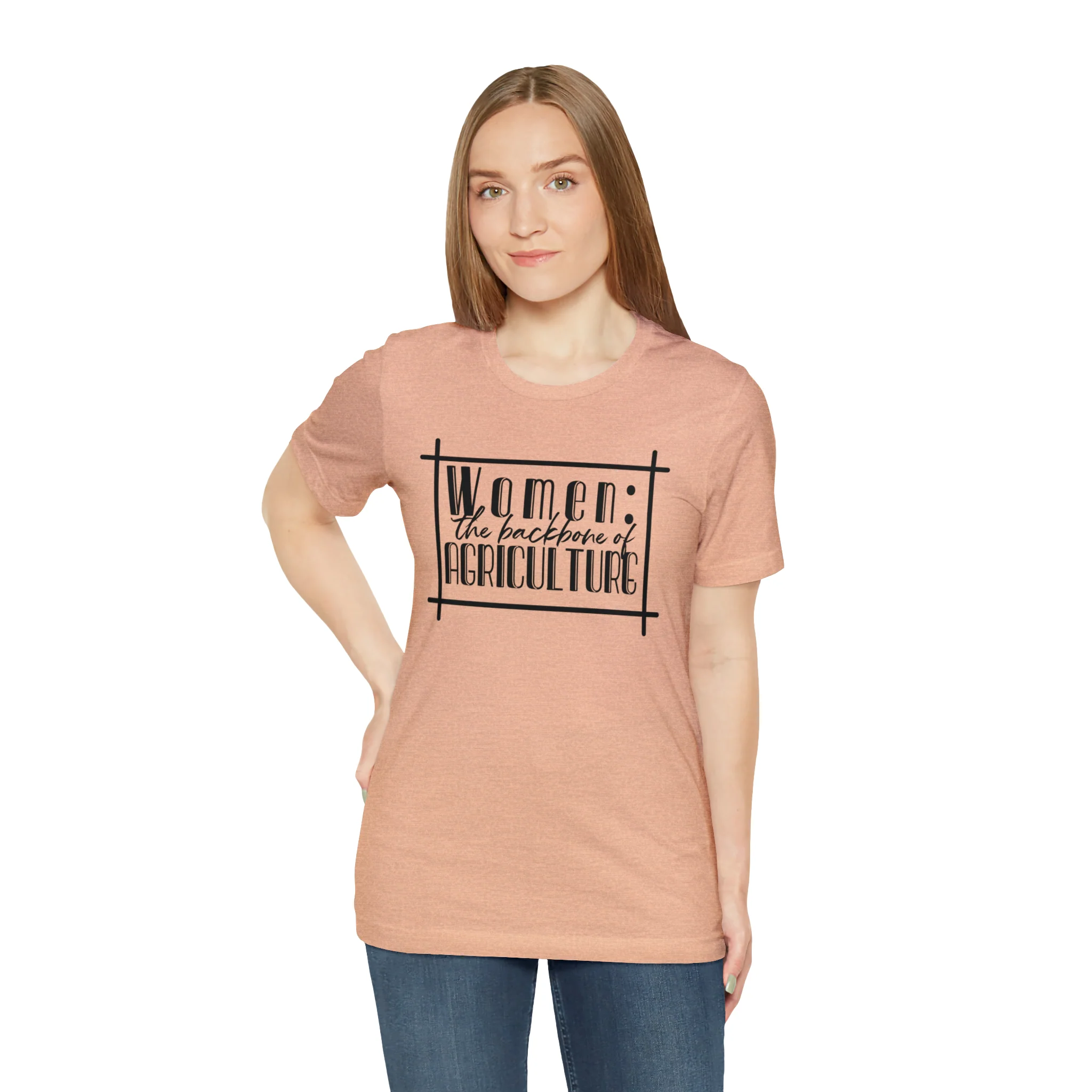 Women: The Backbone of Ag Unisex Jersey Short Sleeve Tee