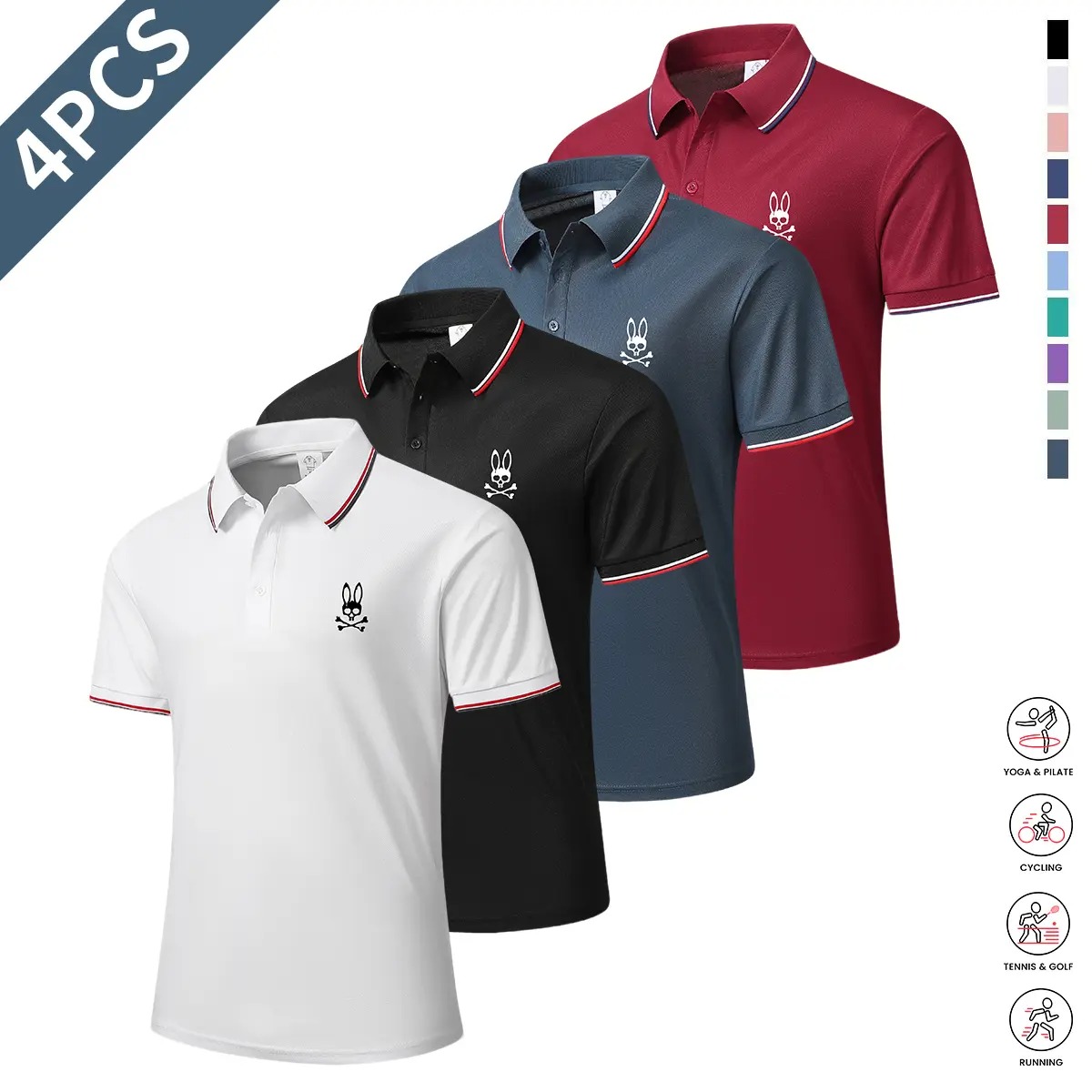Men's Casual Short-Sleeve Polo Shirt