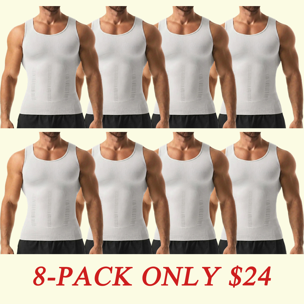Men's Compression Tank Top - Tummy Control Body Shaper for Workout & Athletic Activewear