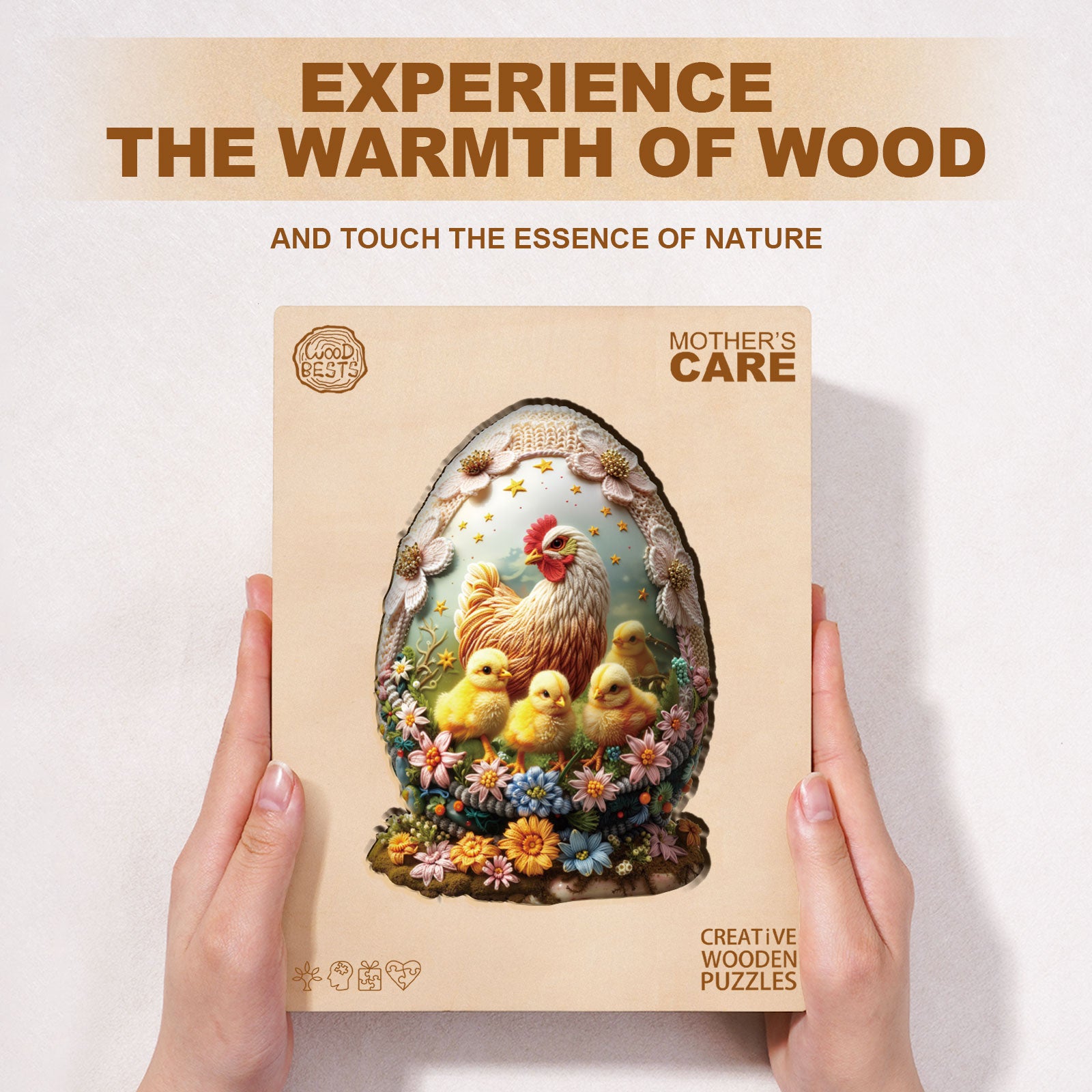 Mother’s Care Wooden Jigsaw Puzzle