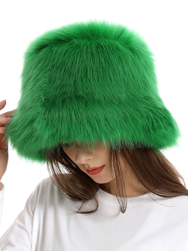 Keep Warm Solid Color Bucket Hat