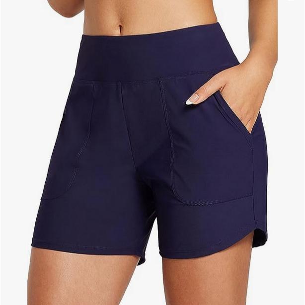 Women's 2-in-1 High-Waisted Yoga Shorts with Pockets