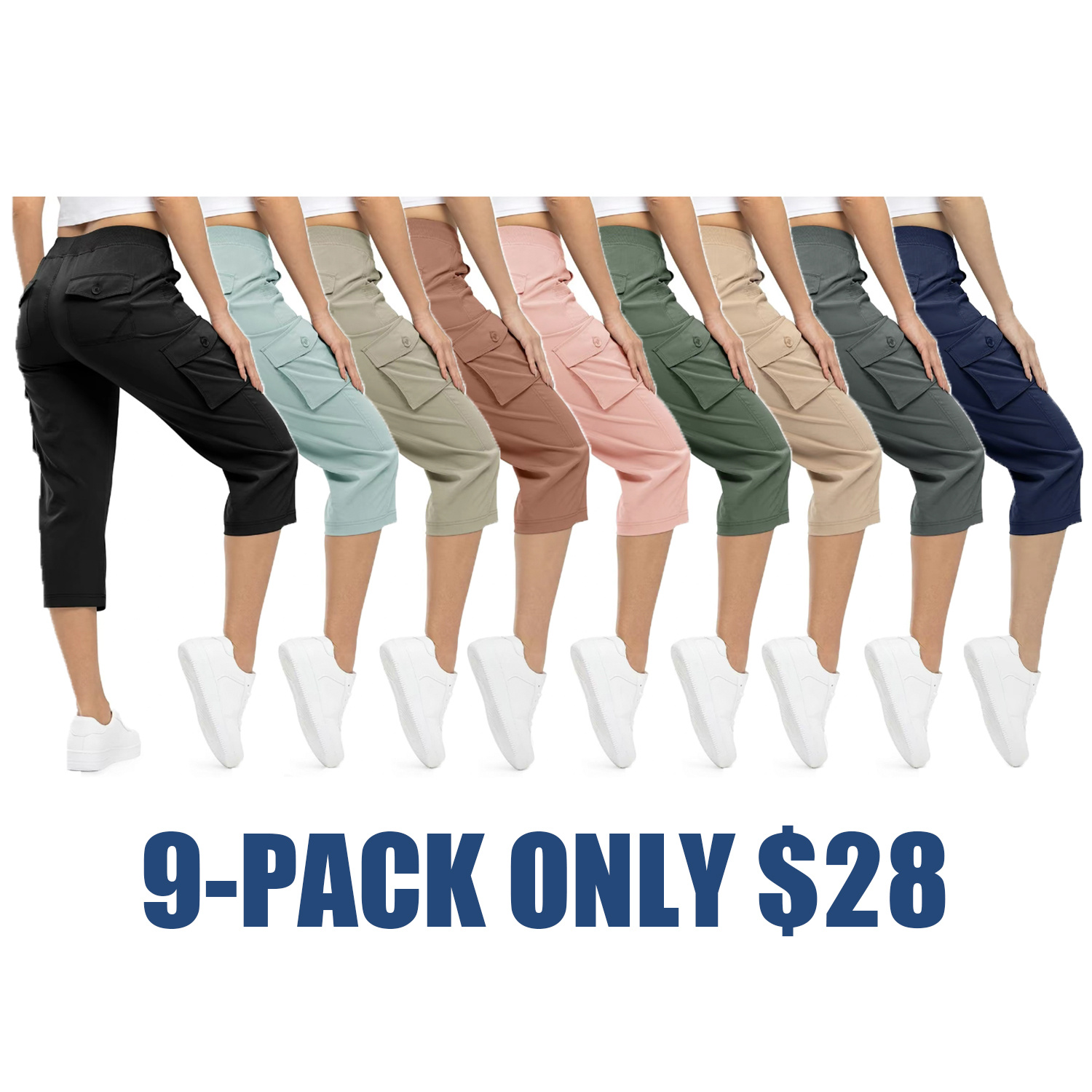 Women's Outdoor Cargo Capris – Lightweight Loose Shorts