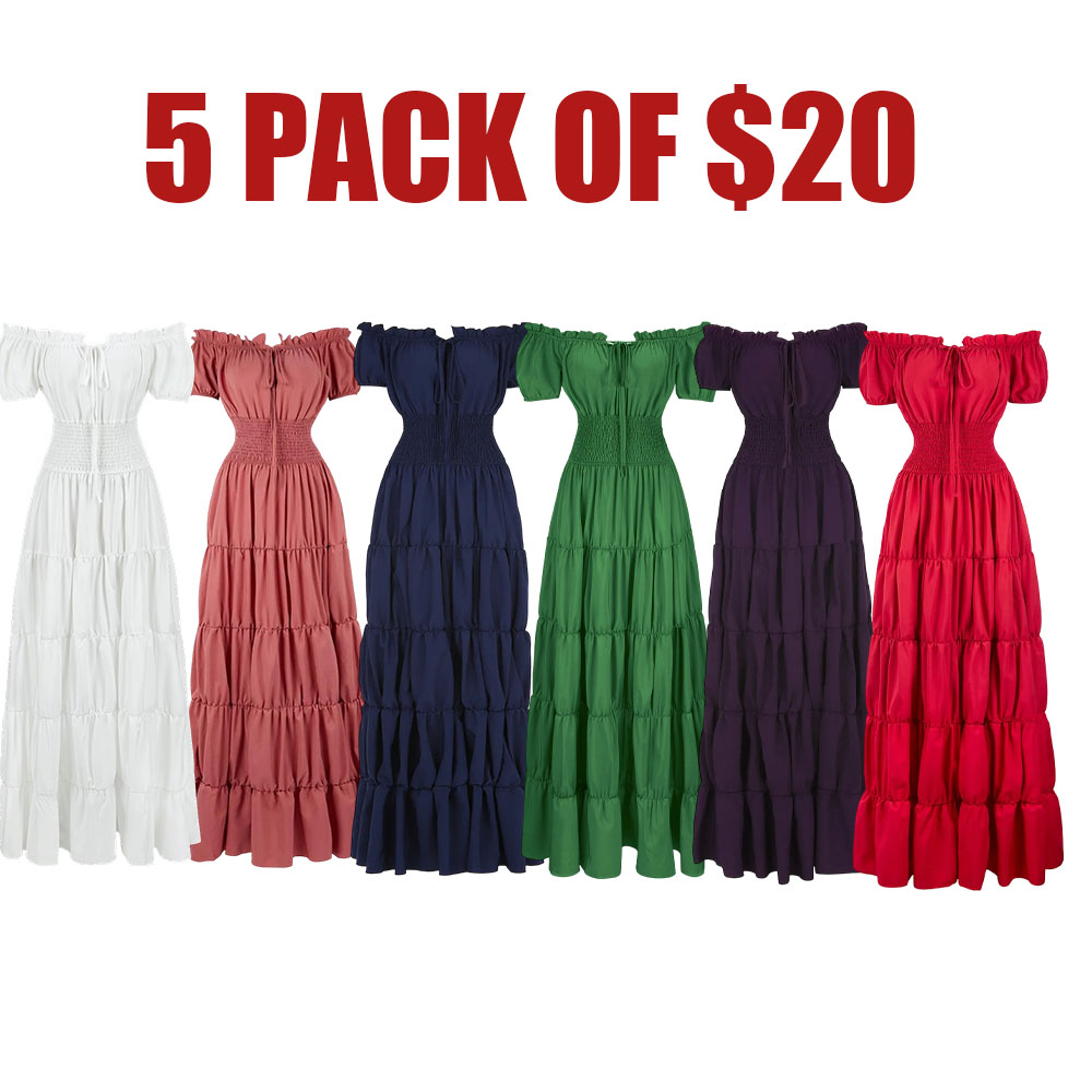 ✨Vintage Renaissance Lace-Up Maxi Dress