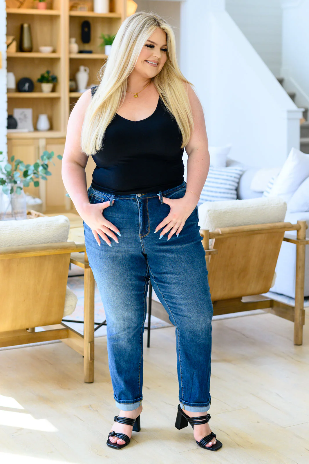 High Rise Boyfriend Jeans