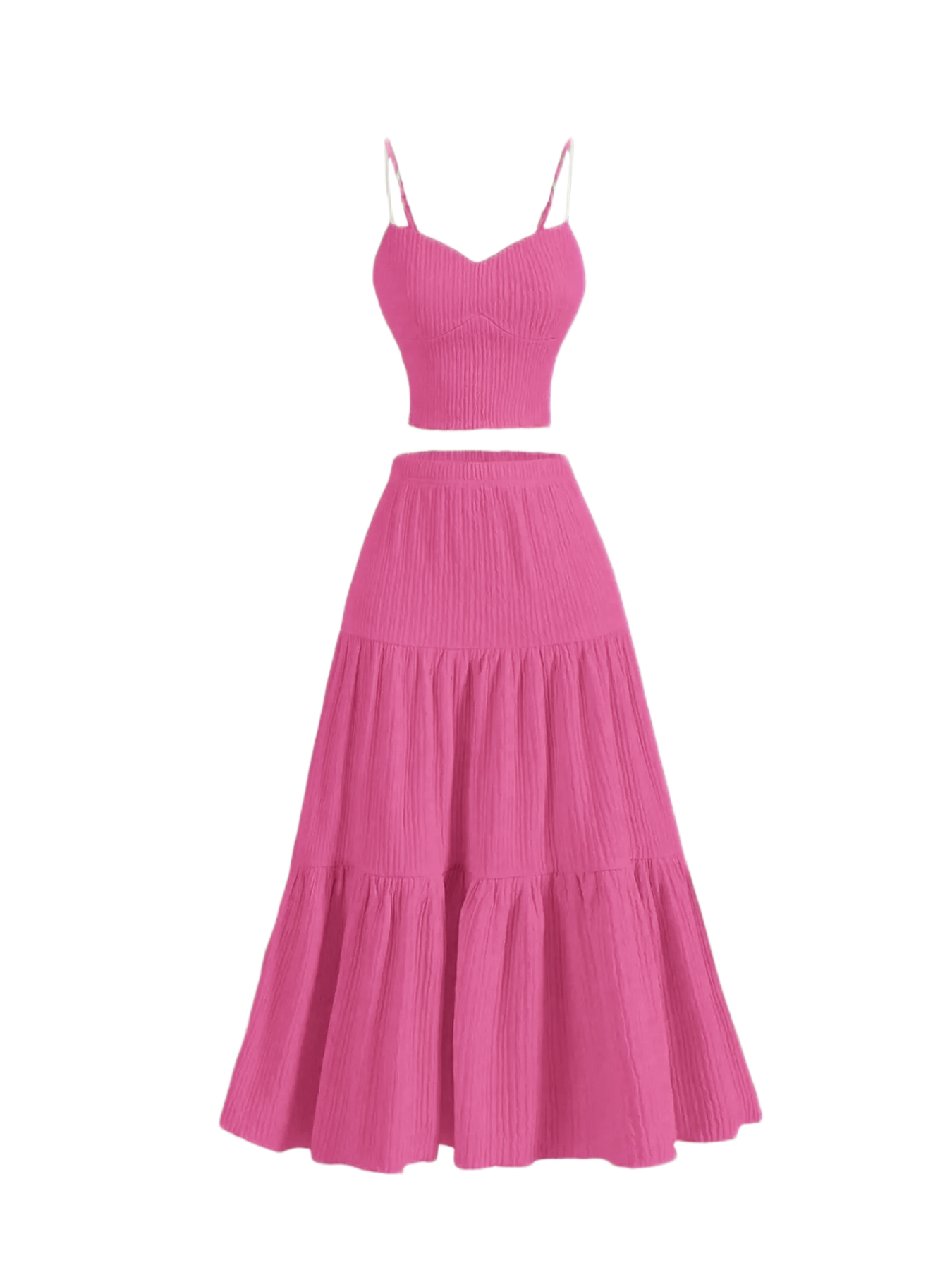 Effortless Summer Crop Cami & A-Line Skirt Set