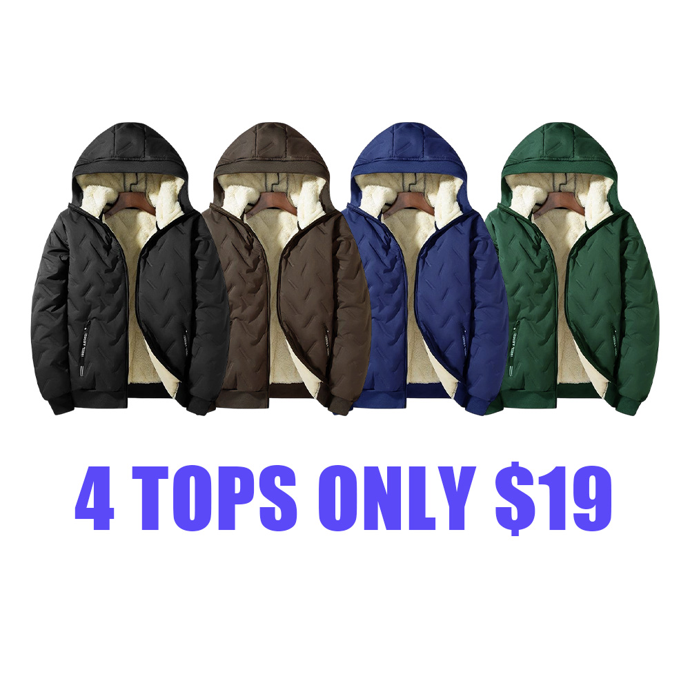 ​​Men's Winter Fleece Windproof Two-Piece Set