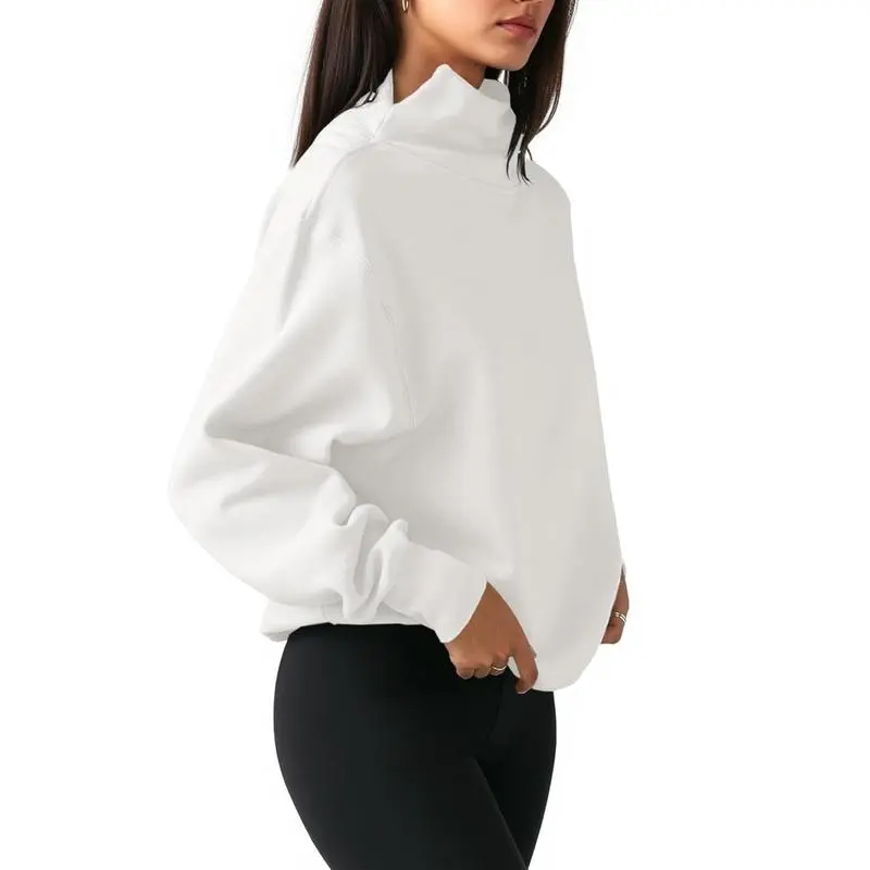 Women's Oversized Turtleneck Sweatshirt