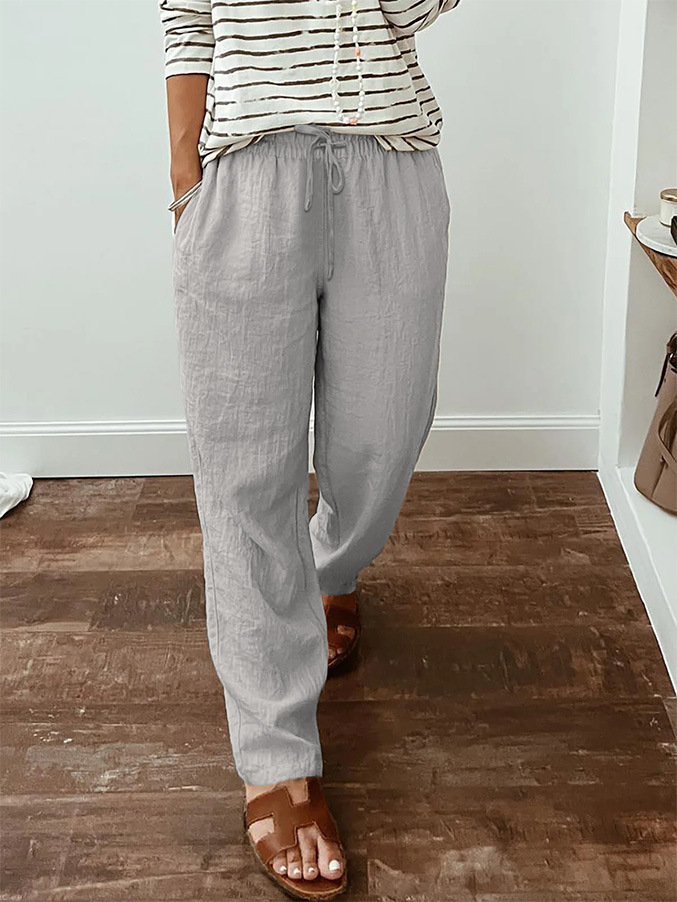 Women's Cotton And Linen Casual Pants