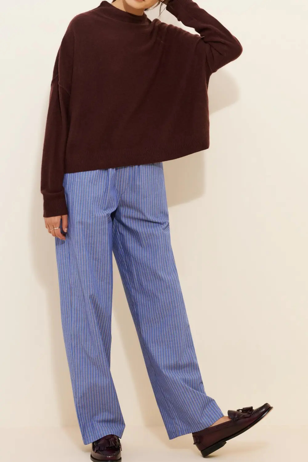 Wool-Cashmere Crew Neck Sweater