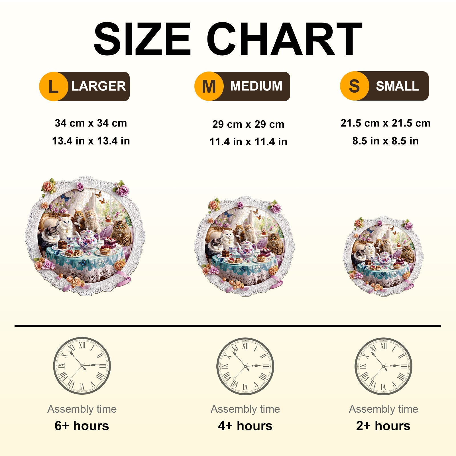 Cat Tea Time Wooden Jigsaw Puzzle