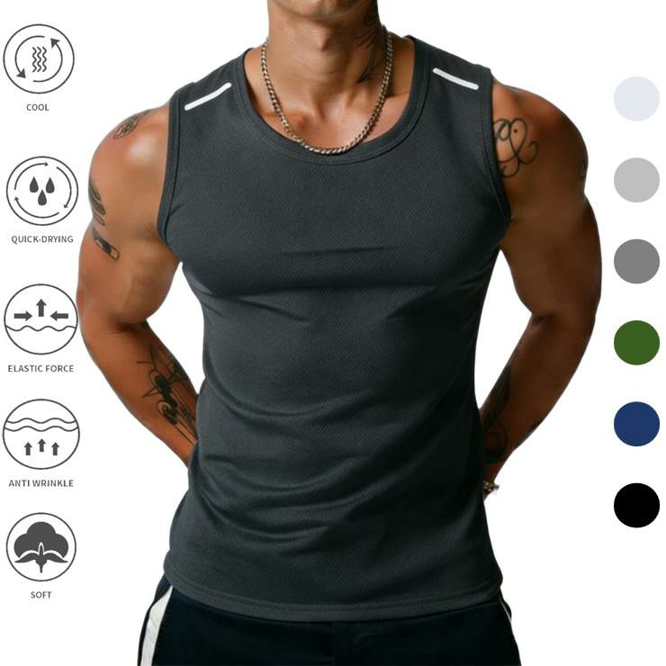 Men's Vests Casual Tank Tops Knit Sleeveless Lightweight Tee Muscle Basic T Shirts