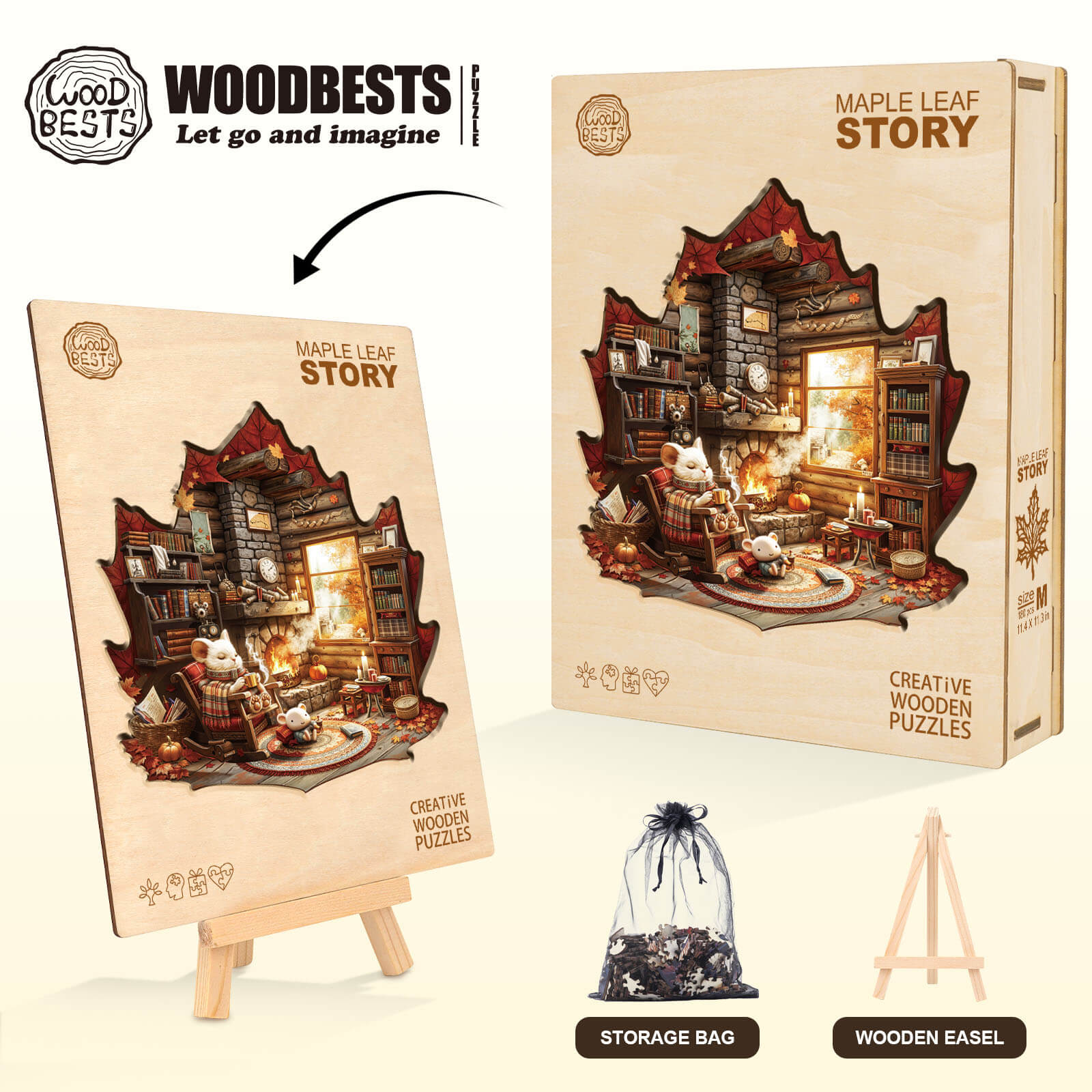 Maple Leaf Story Wooden Jigsaw Puzzle