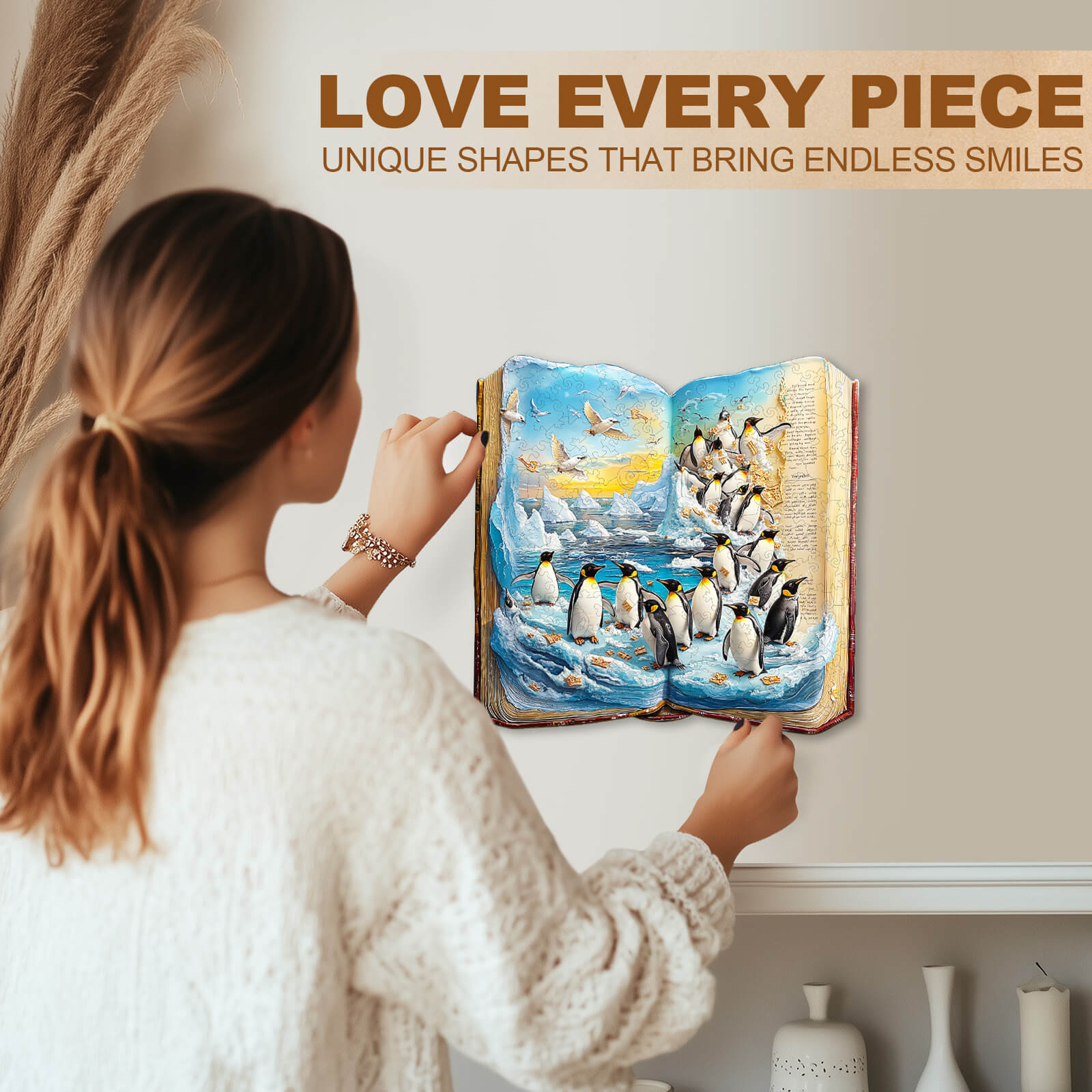 Penguin Story Wooden Jigsaw Puzzle