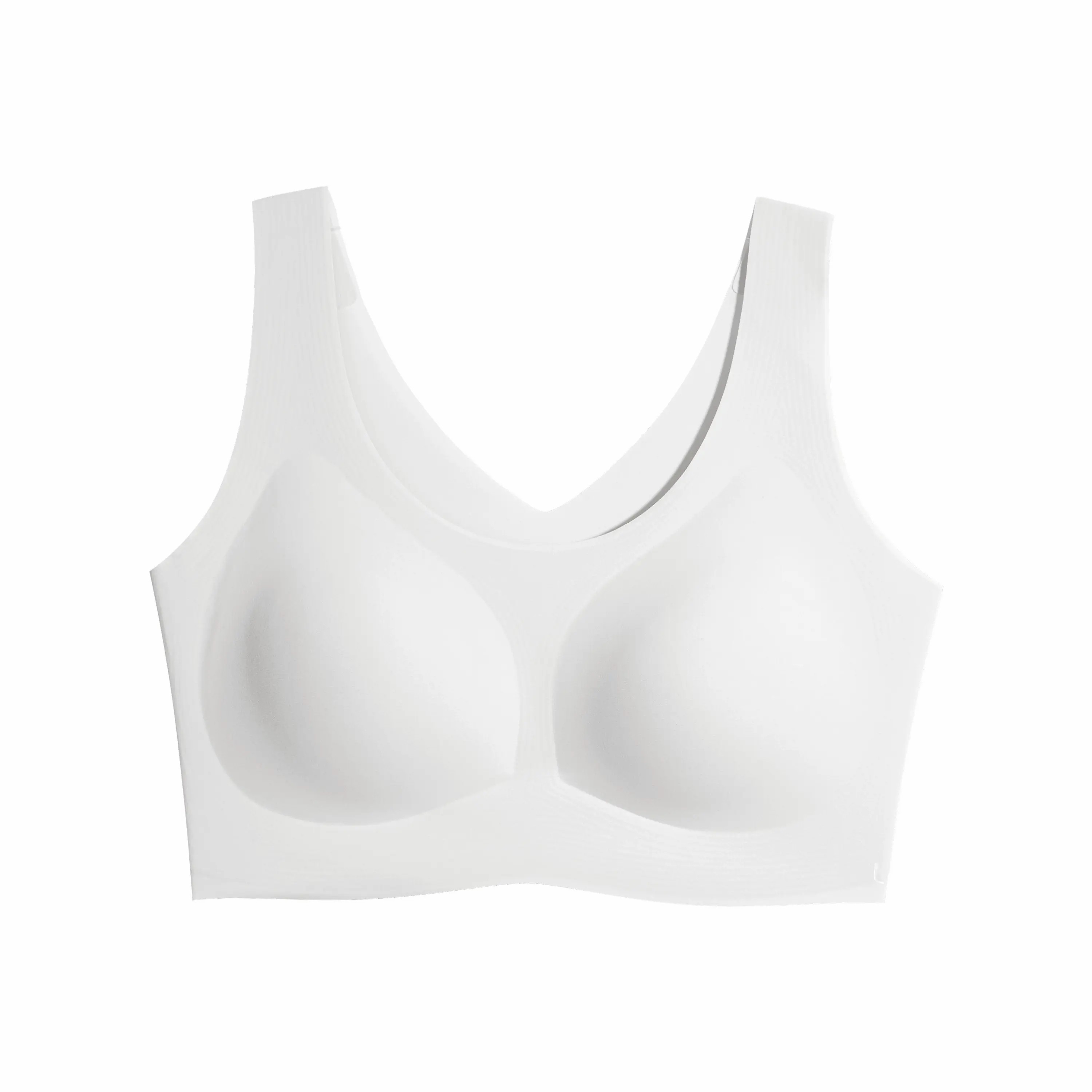 Seamless Bras for Women Full Coverage Wireless Bralette Widen Straps Side