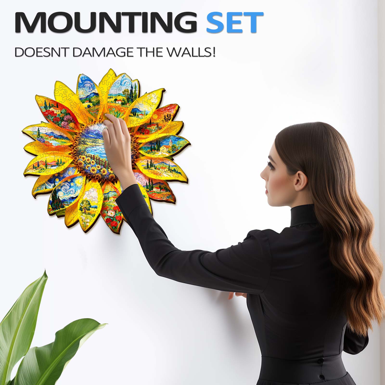 Oil on Sunflower Wooden Jigsaw Puzzle