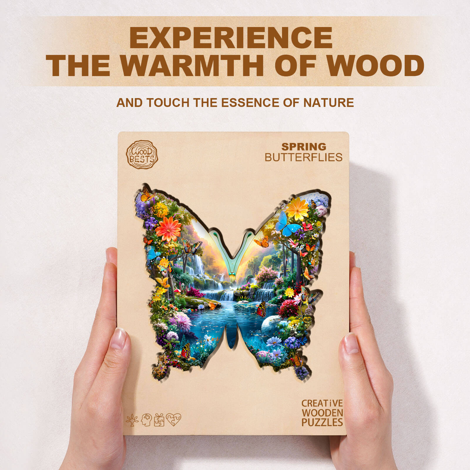 Spring Butterflies Wooden Jigsaw Puzzle