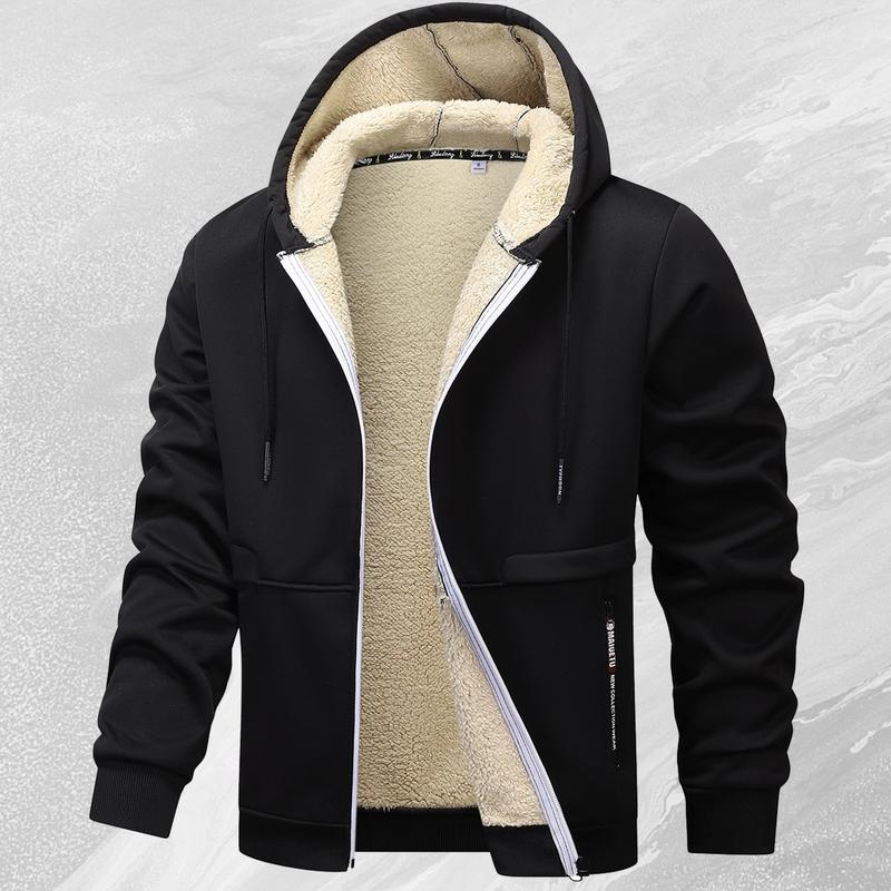 Men's Fleece-Lined Hooded Warmth Jacket