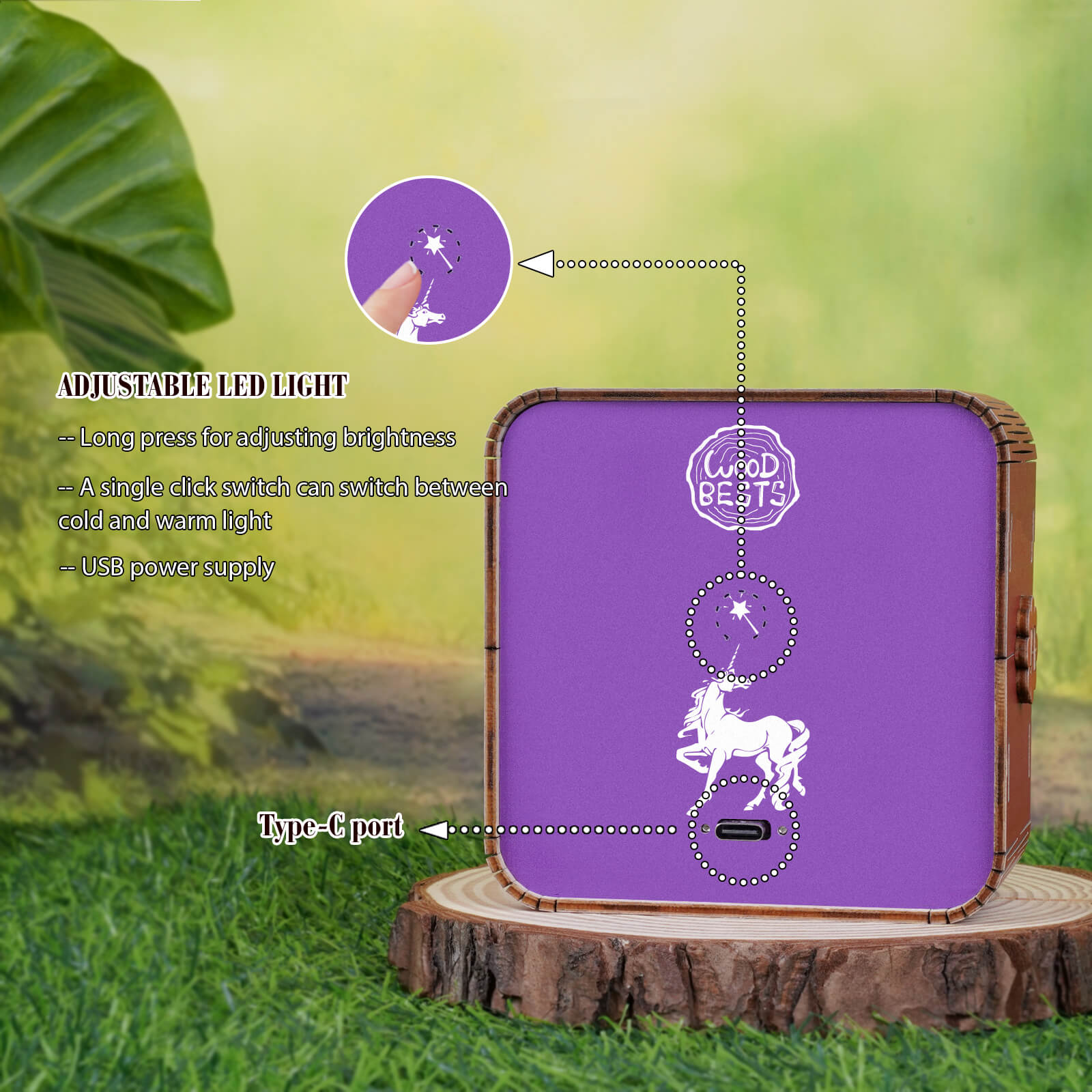 Forest Fantasy Unicorn Kit- 3D Wooden Puzzle Night Light